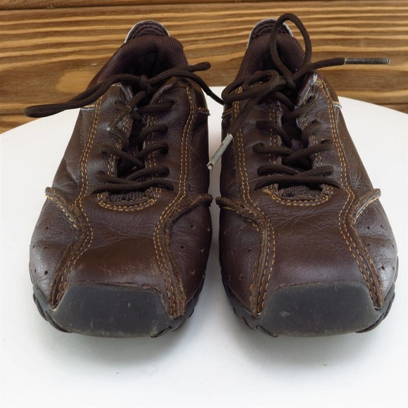 Timberland Sz 11 Toddler Boys Sneaker Brown Leather Medium - Picture 3 of 12